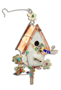 Birdhouse Ornament With Bluebird PI 104