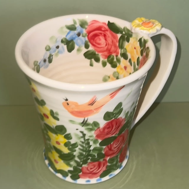 Coffee Cup With Flowers & Bird Don Swanson DS164