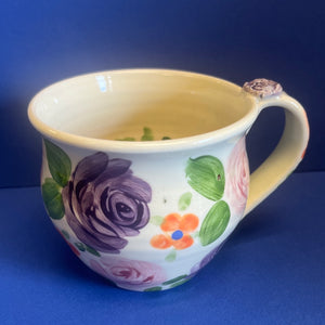 Coffee Cup White With Purple Flower Don Swanson 170